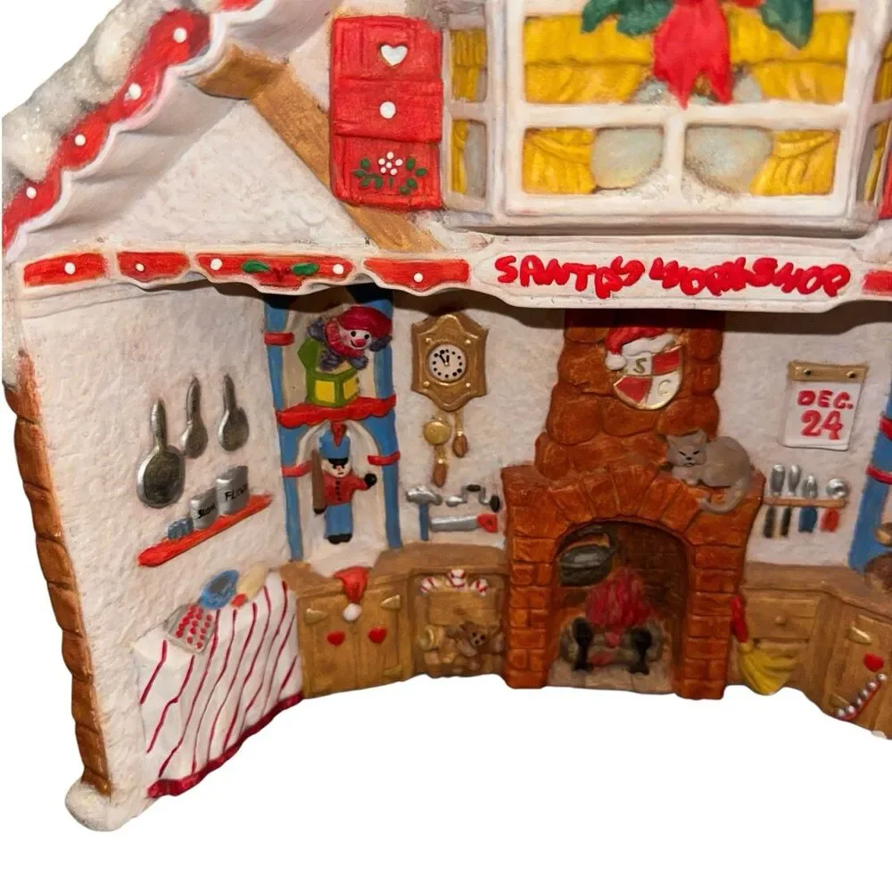Vintage Santa's Workshop Christmas Village‎ Display Provincial Ceramic Mold